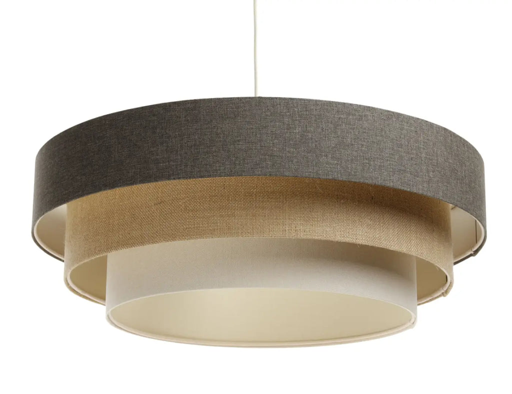 Suspension moderne marron, beige et crème aux tons neutres