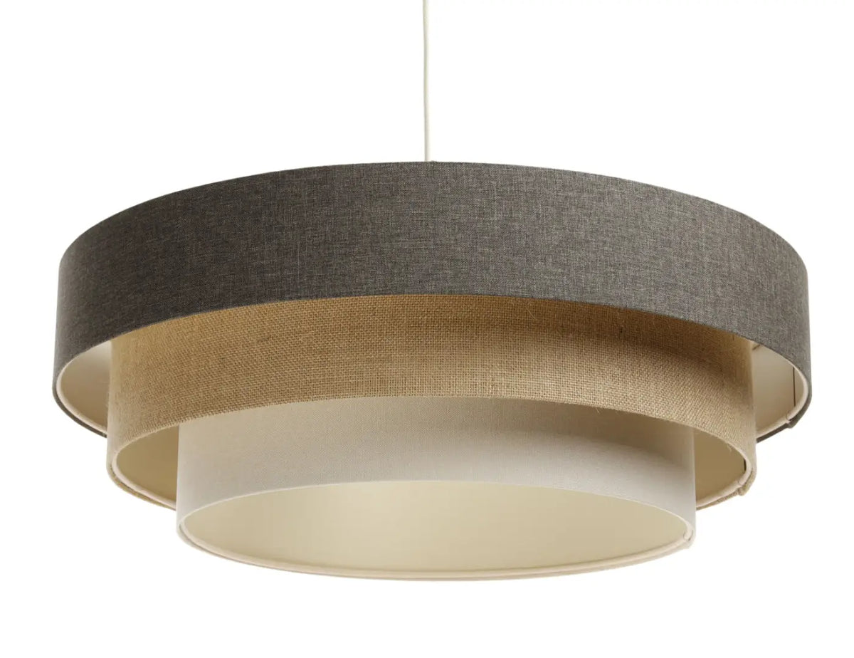 Suspension moderne marron, beige et crème aux tons neutres
