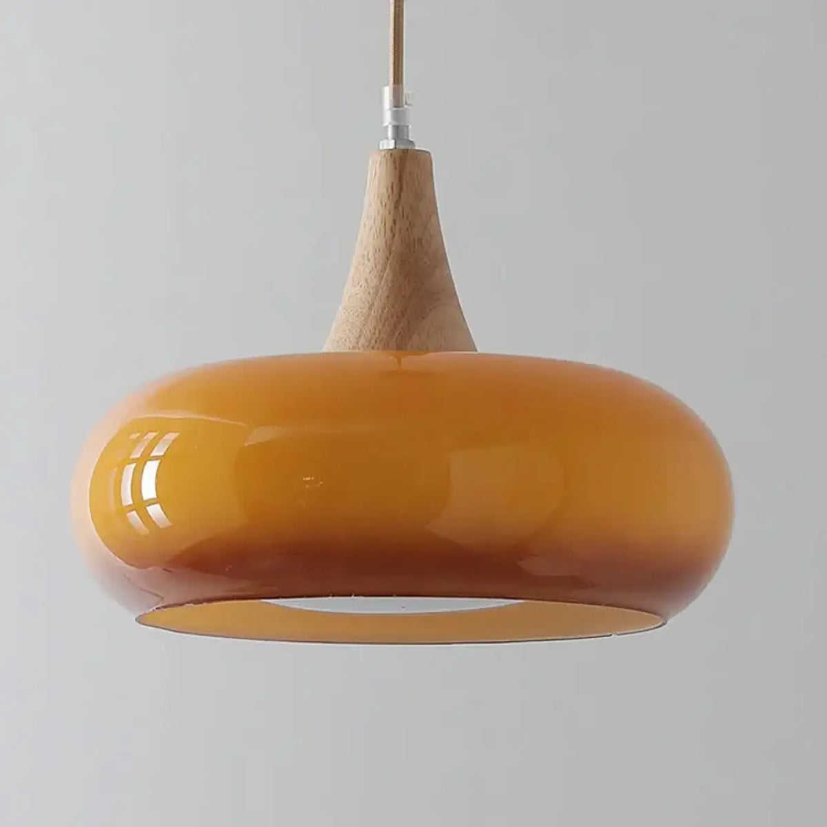 Suspension en verre minimaliste, coloris blanc ou orange