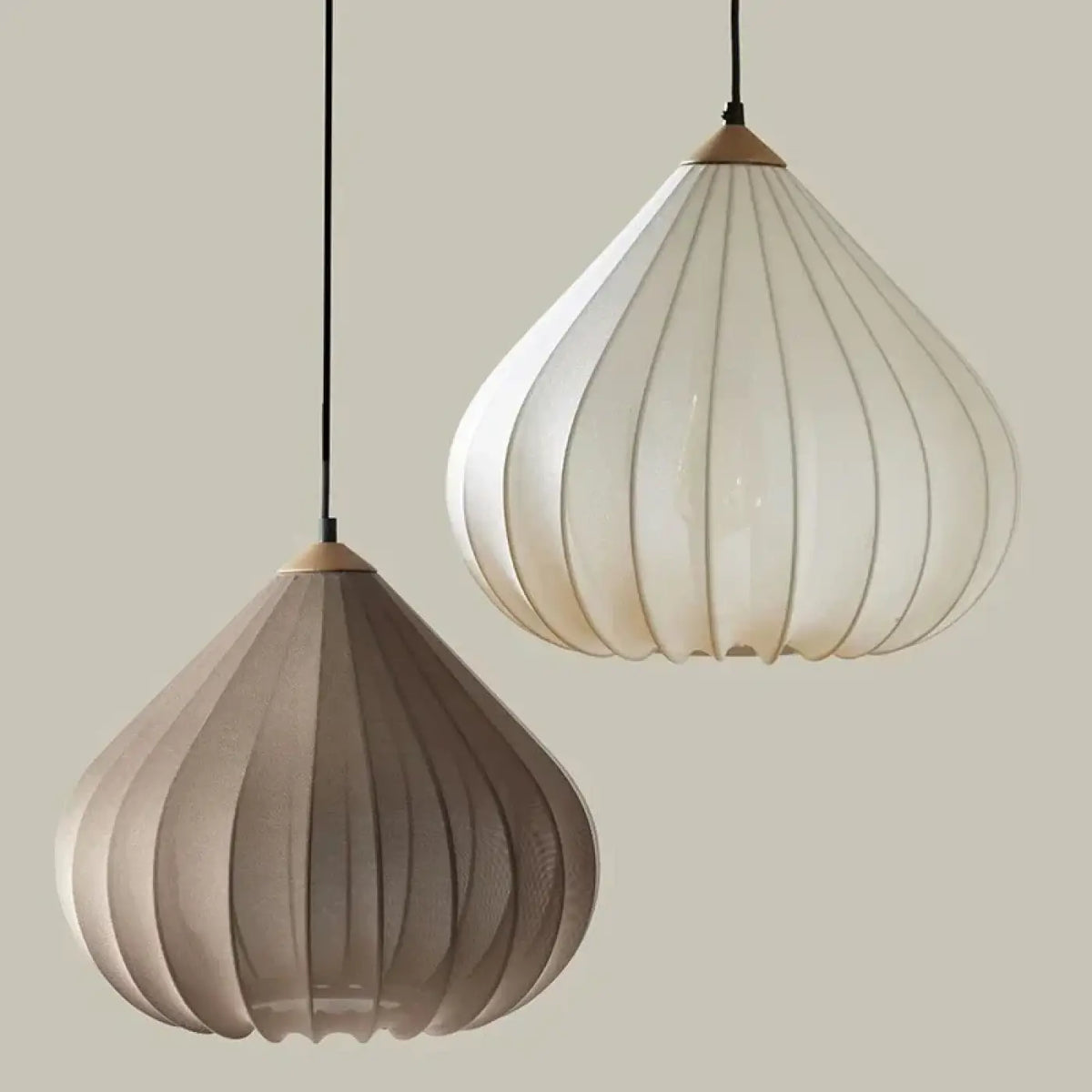 Suspension en papier sculpté, blanc ou gris, taille S ou M, blanc