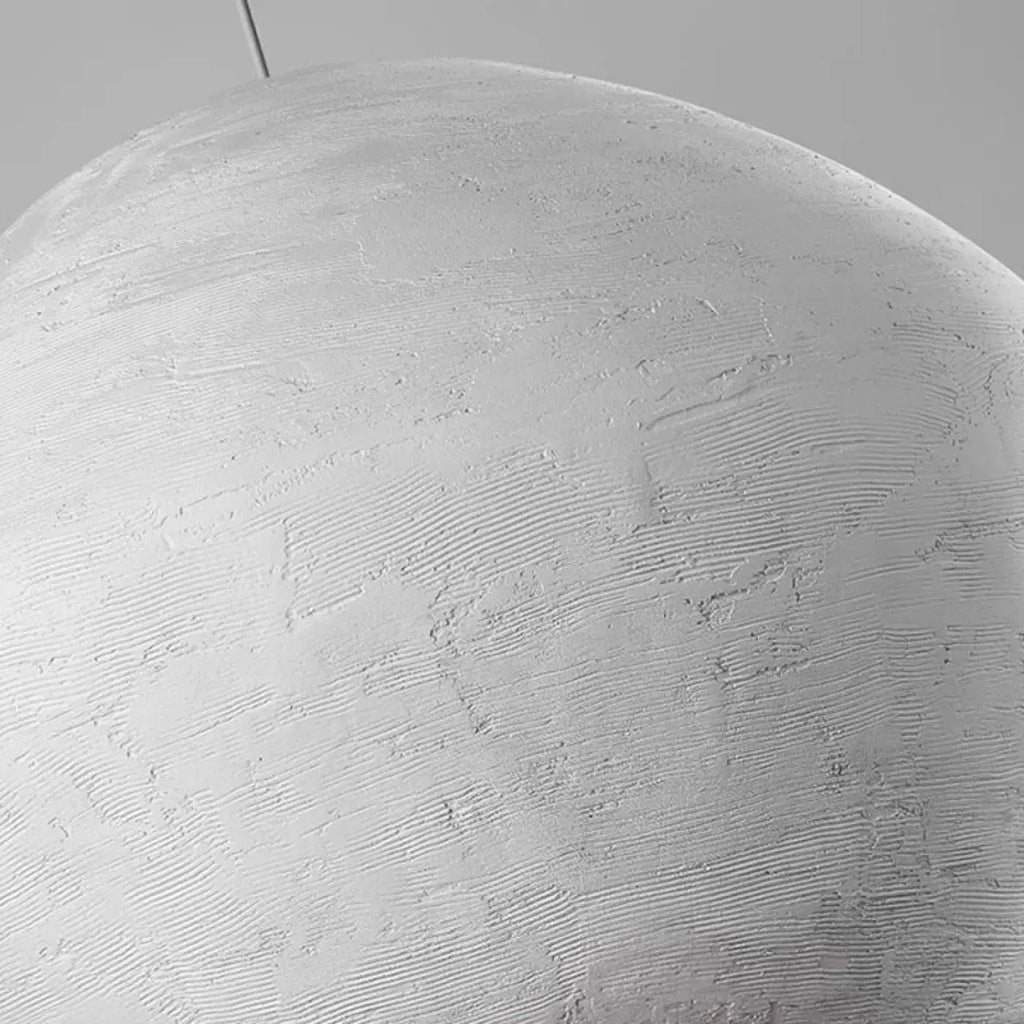 Suspension en plâtre texturé blanc, tailles S ou M
