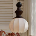 Suspension en tissu blanc et bois, tailles S et M