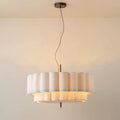 Suspension en tissu plissé beige, tailles S, M et L