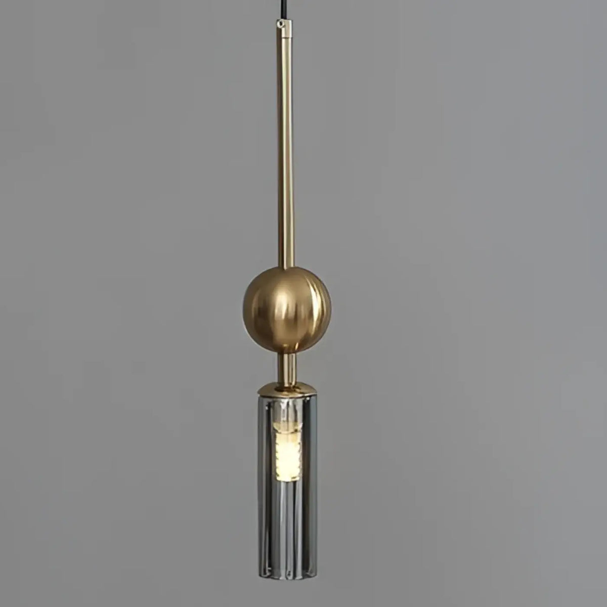 Suspension tube en verre et boule métallique, huit modèles