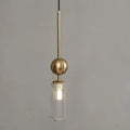 Suspension tube en verre et boule métallique, huit modèles