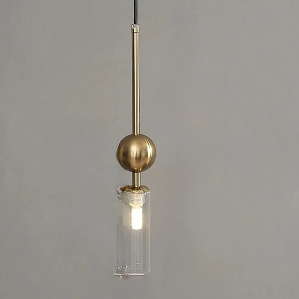 Suspension tube en verre et boule métallique, huit modèles