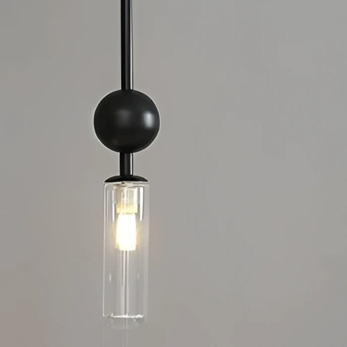 Suspension tube en verre et boule métallique, huit modèles