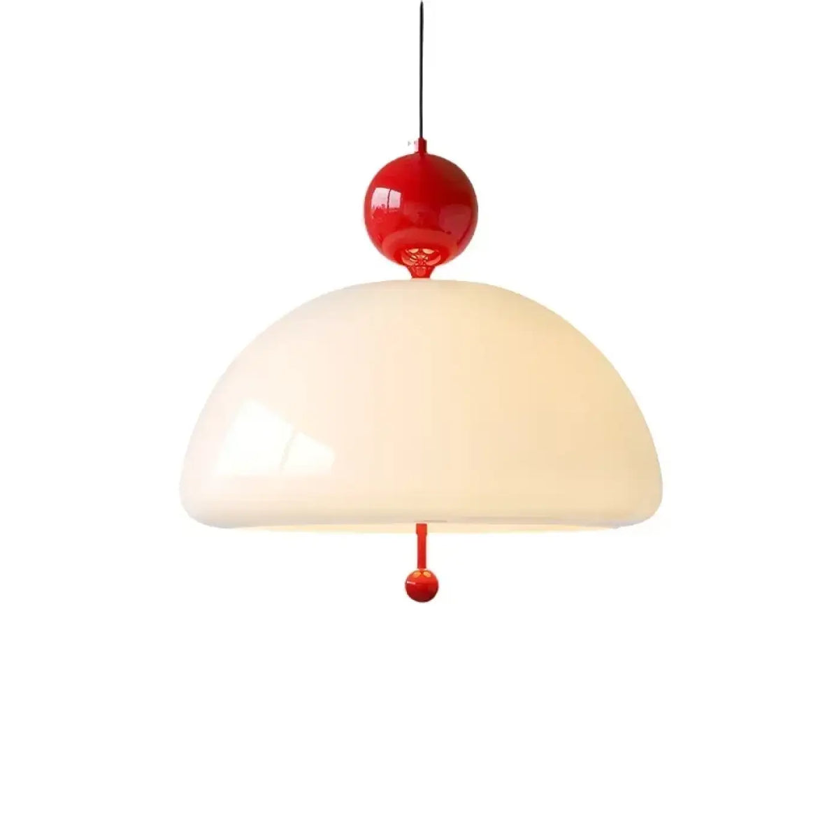 Suspension en verre opalin, cinq coloris au choix
