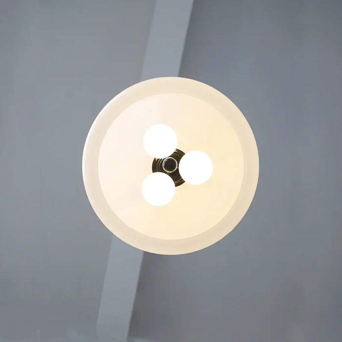 Suspension en verre opalin, cinq coloris au choix