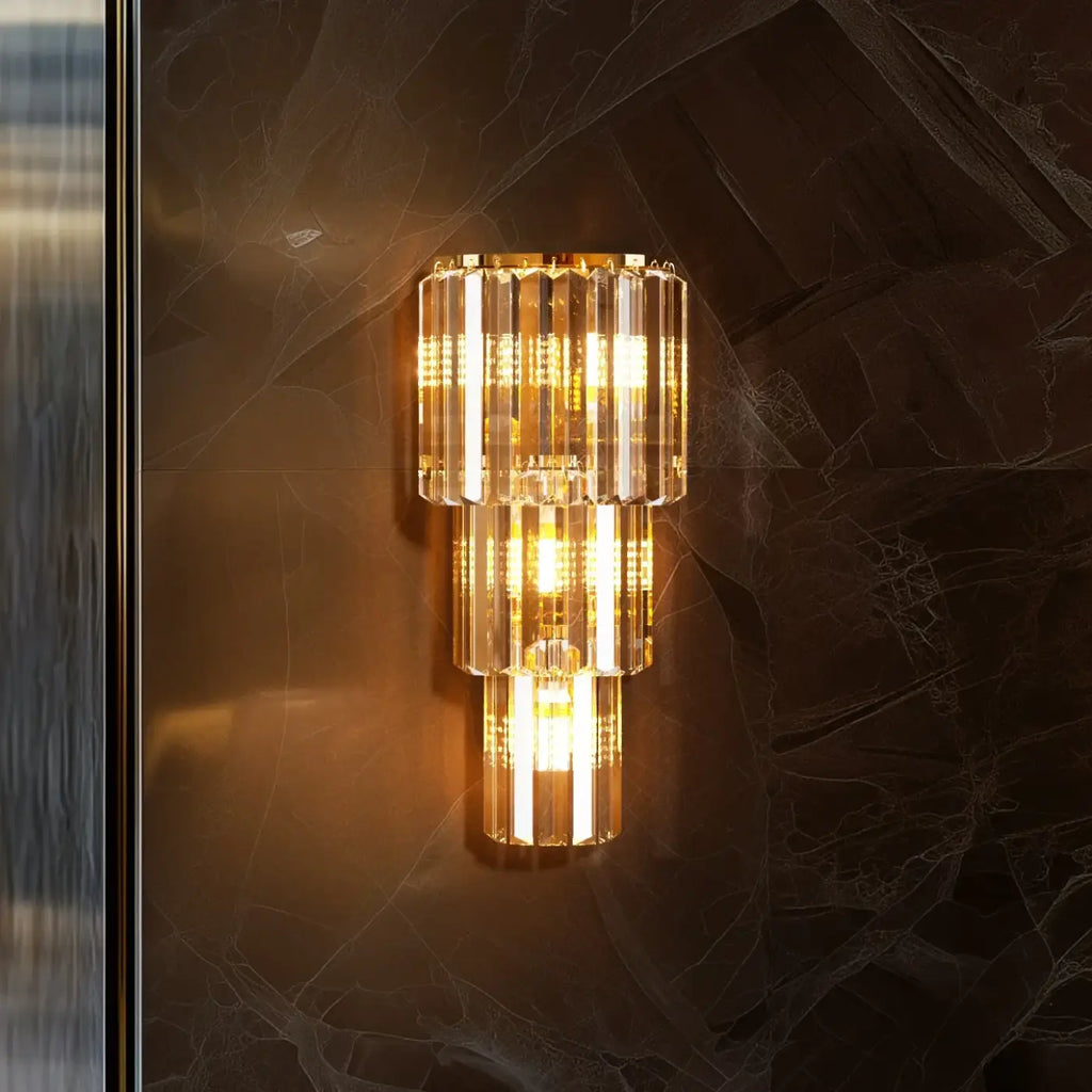 Suspension moderne en verre transparent, tailles S ou M