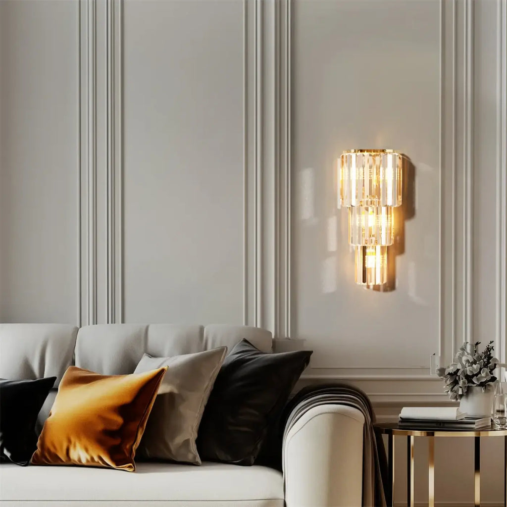 Suspension moderne en verre transparent, tailles S ou M