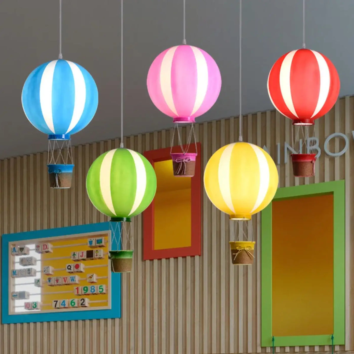 Suspension montgolfière pour chambre d'enfant, cinq coloris