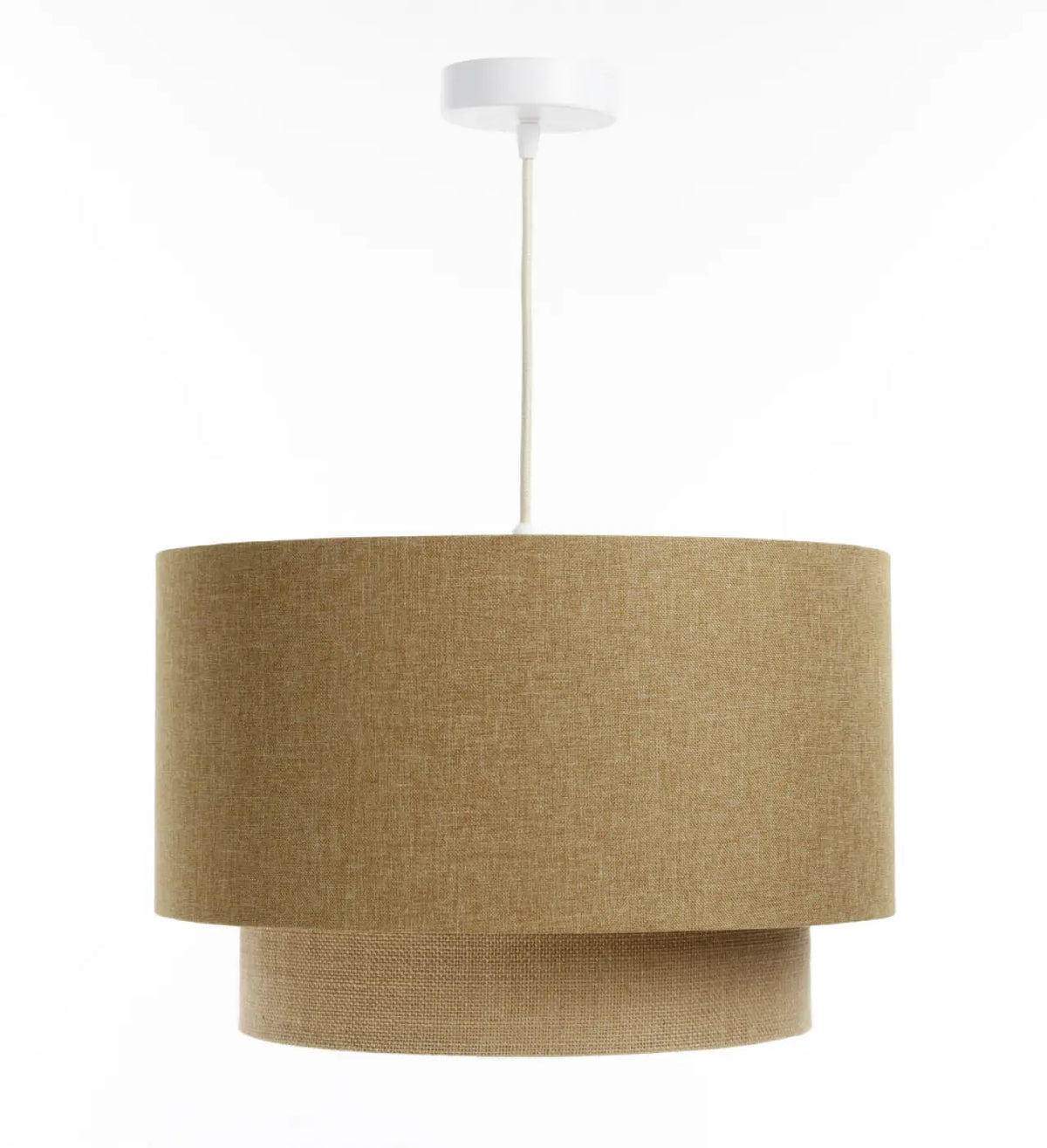 Suspension en tissu moutarde et beige, trois tailles S, M, L