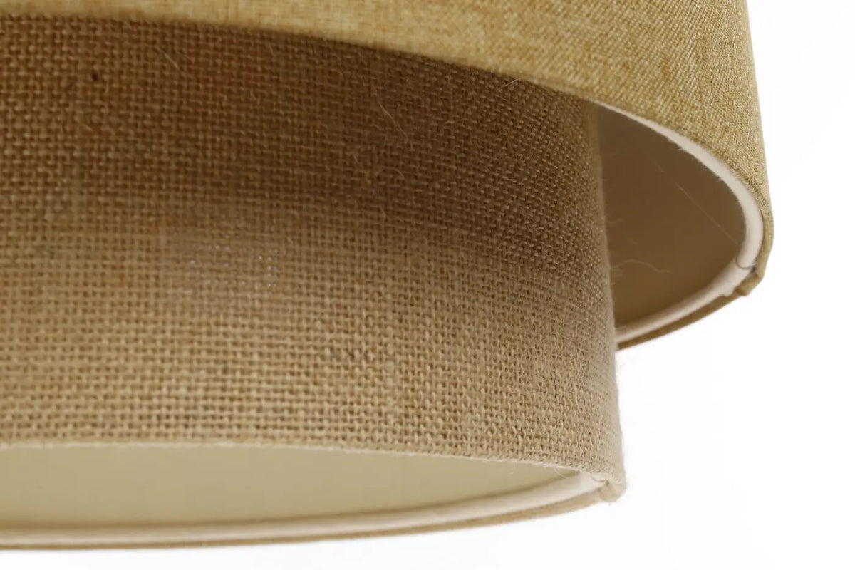 Suspension en tissu moutarde et beige, trois tailles S, M, L