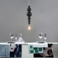 Suspension noire contemporaine, quatre tailles S à XL