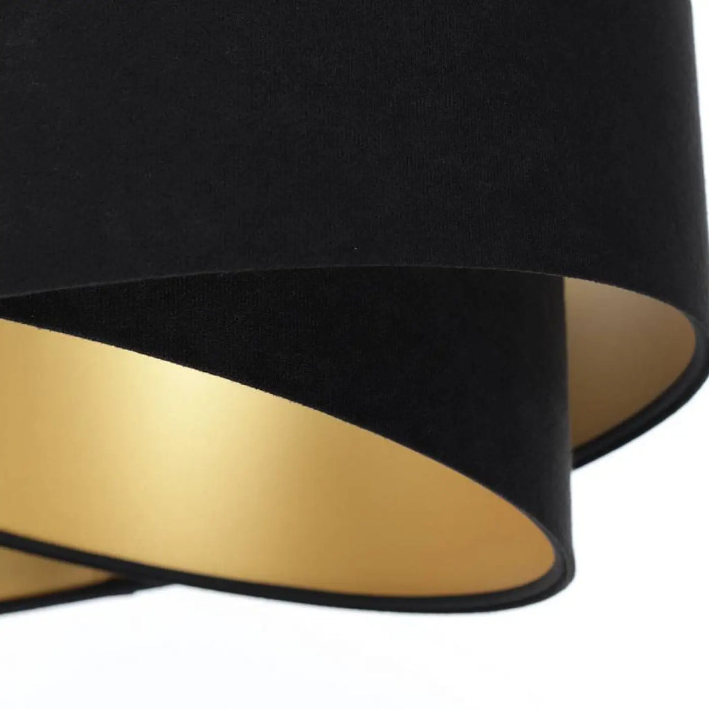 Suspension en velours noir, silhouette arrondie, tailles S et M