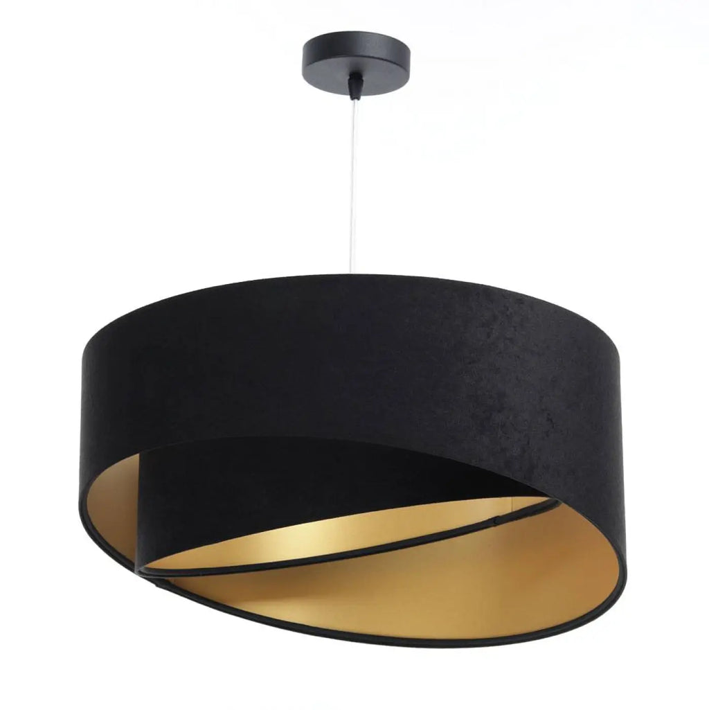 Suspension en velours noir, silhouette arrondie, tailles S et M