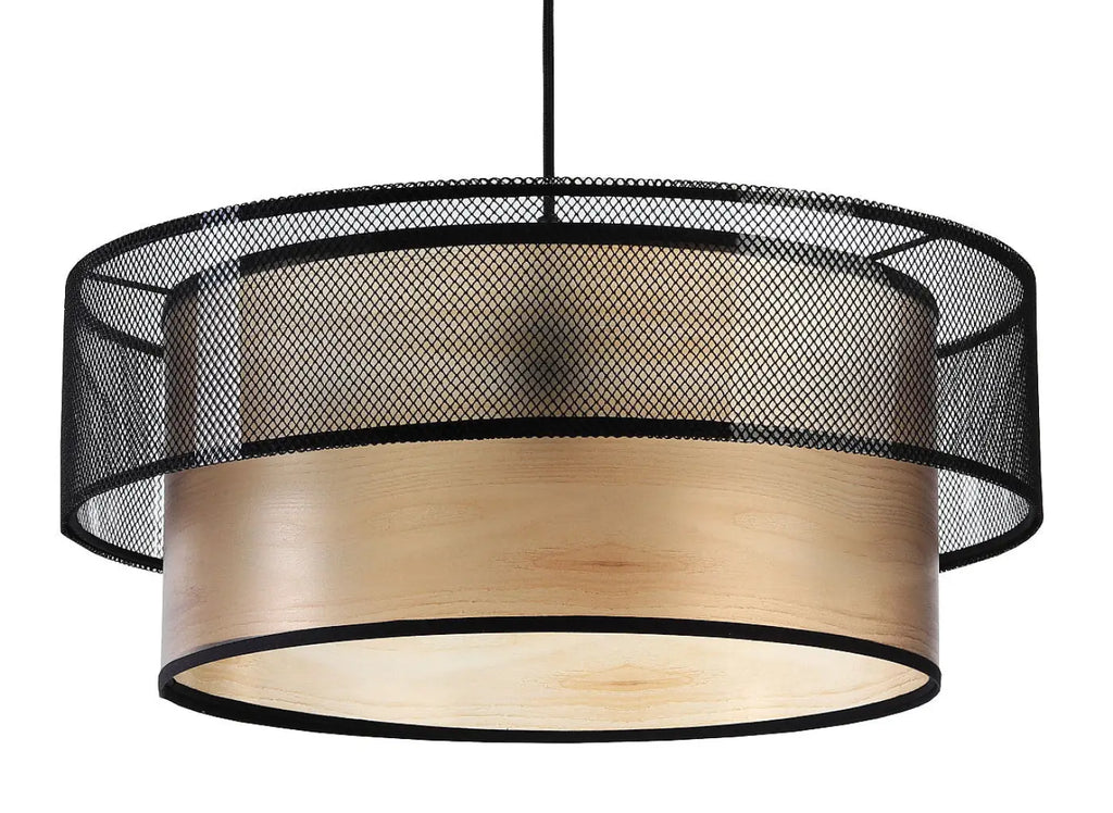 Suspension cylindre noire, intérieur beige, tailles S, M et L