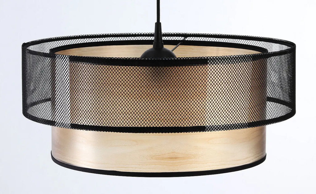 Suspension cylindre noire, intérieur beige, tailles S, M et L