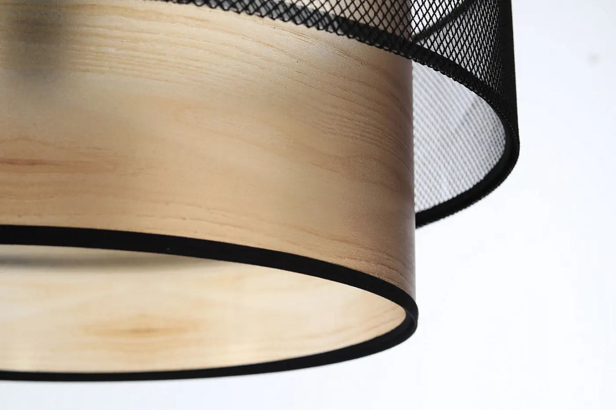 Suspension cylindre noire, intérieur beige, tailles S, M et L