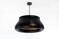 Suspension ronde noire et dorée, deux tailles S et M