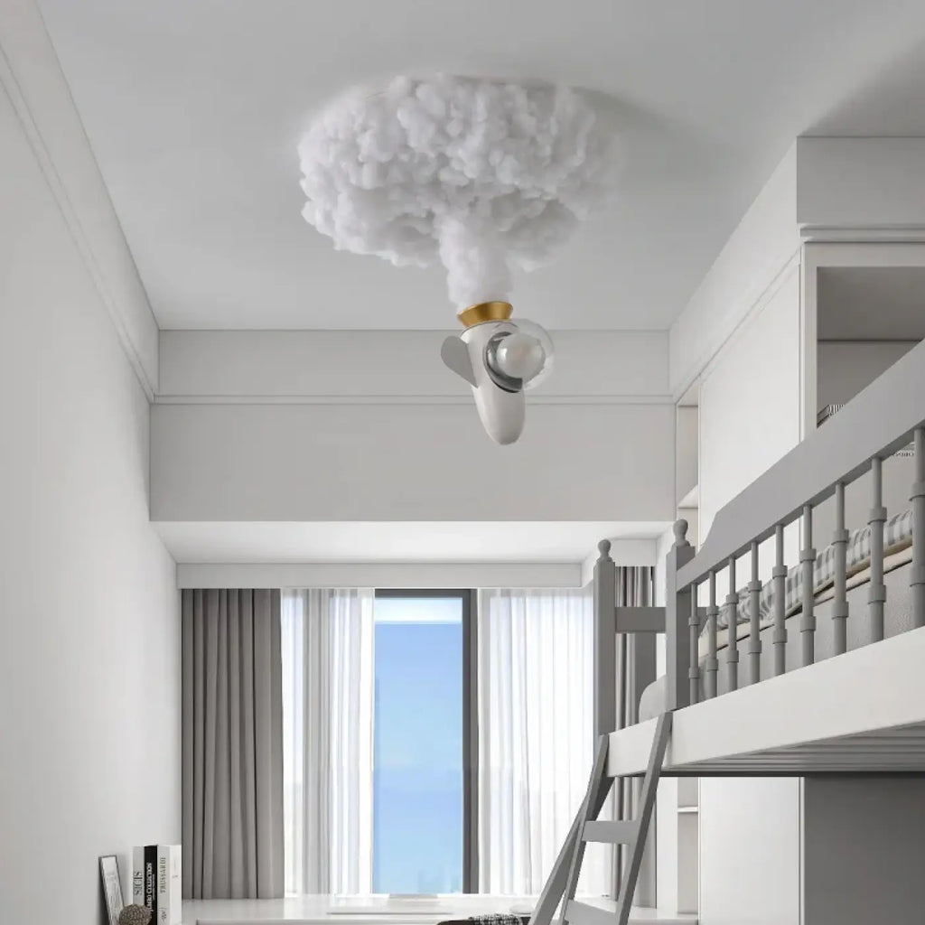 Plafonnier nuage pour enfant, effet ciel étoilé à petits points