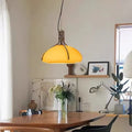 Suspension orange au style industriel, blanc chaud ou froid