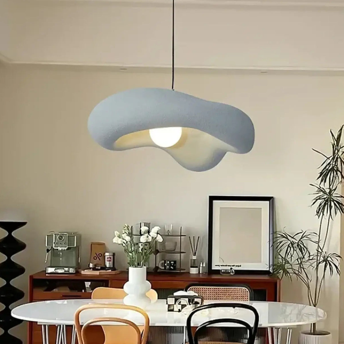 Suspension en forme de nuage, blanc, gris ou noir, gris