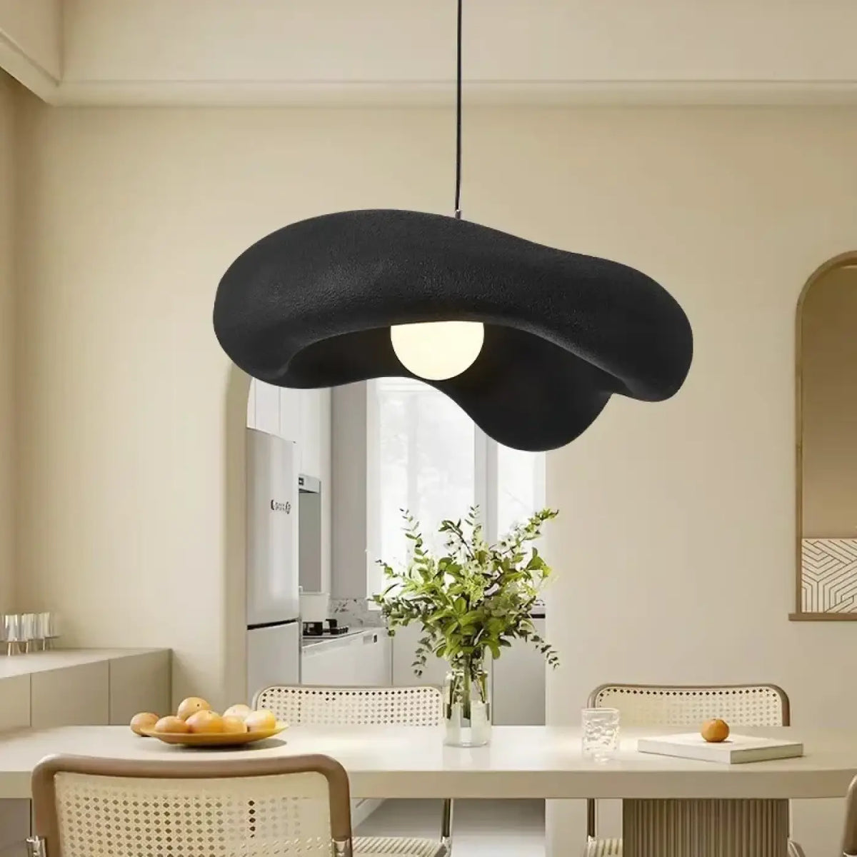 Suspension en forme de nuage, blanc, gris ou noir, noir