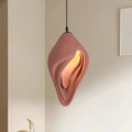 Suspension cocon rouge ocre, lumière chaude, froide ou réglable