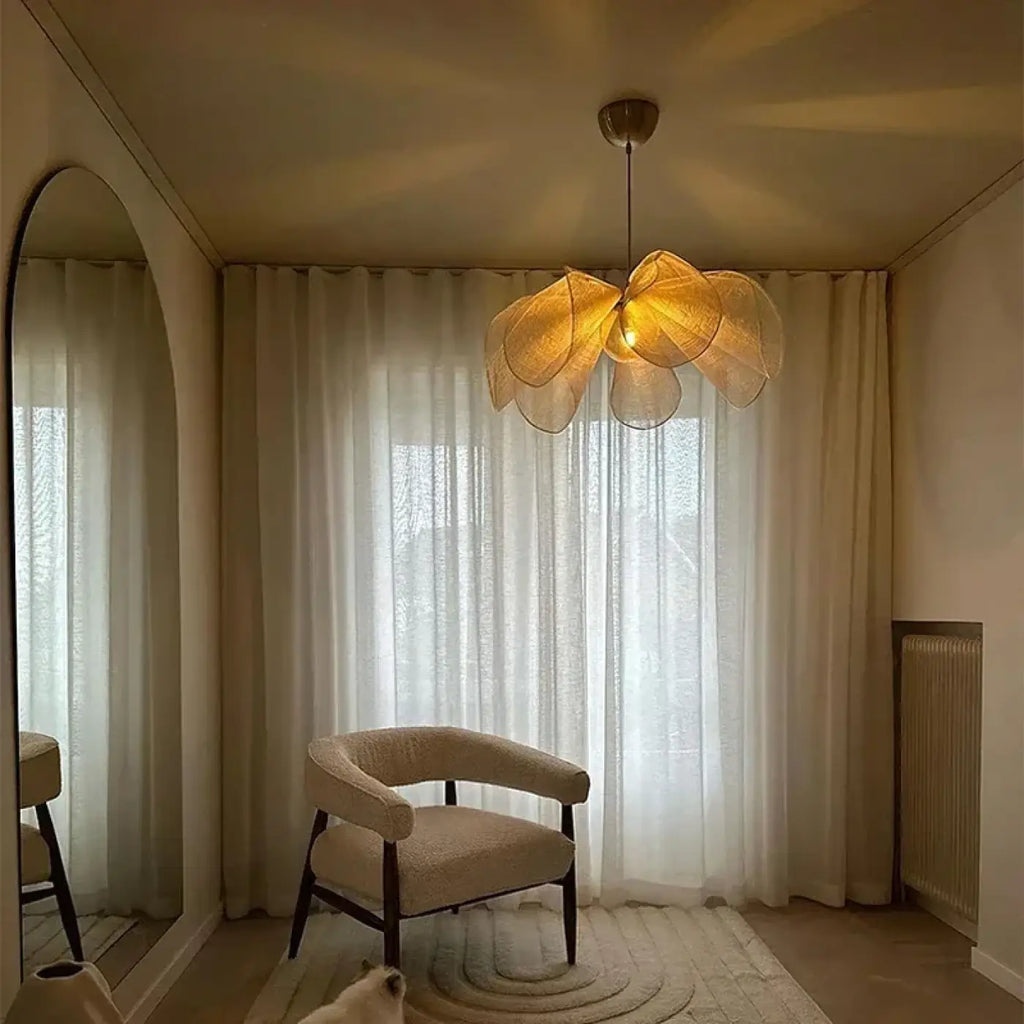 Suspension en tissu légère, tailles S ou M, blanc chaud ou froid