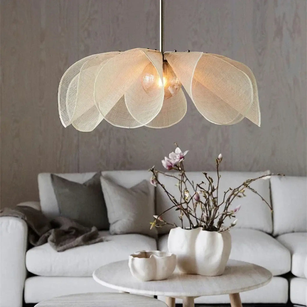 Suspension en tissu légère, tailles S ou M, blanc chaud ou froid