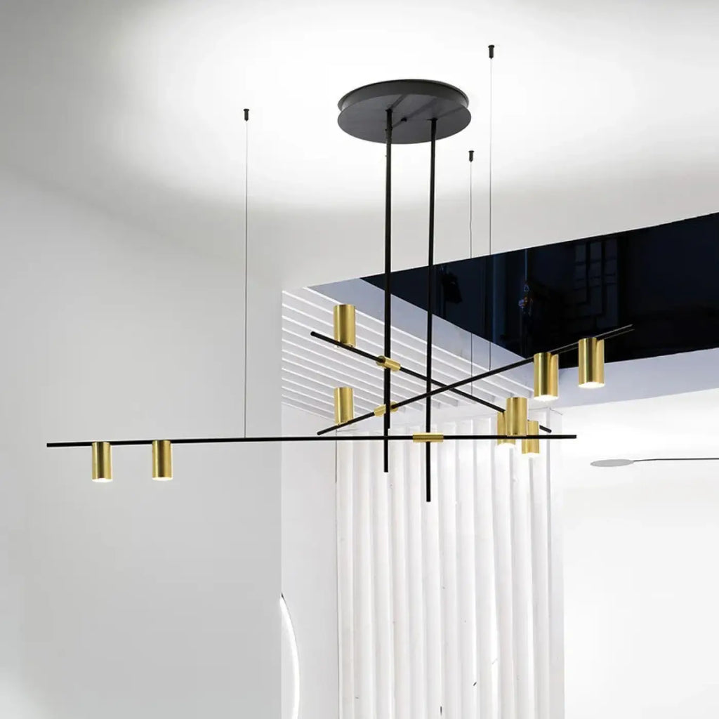 Suspension LED à neuf spots pour le salon