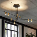 Suspension LED à neuf spots pour le salon