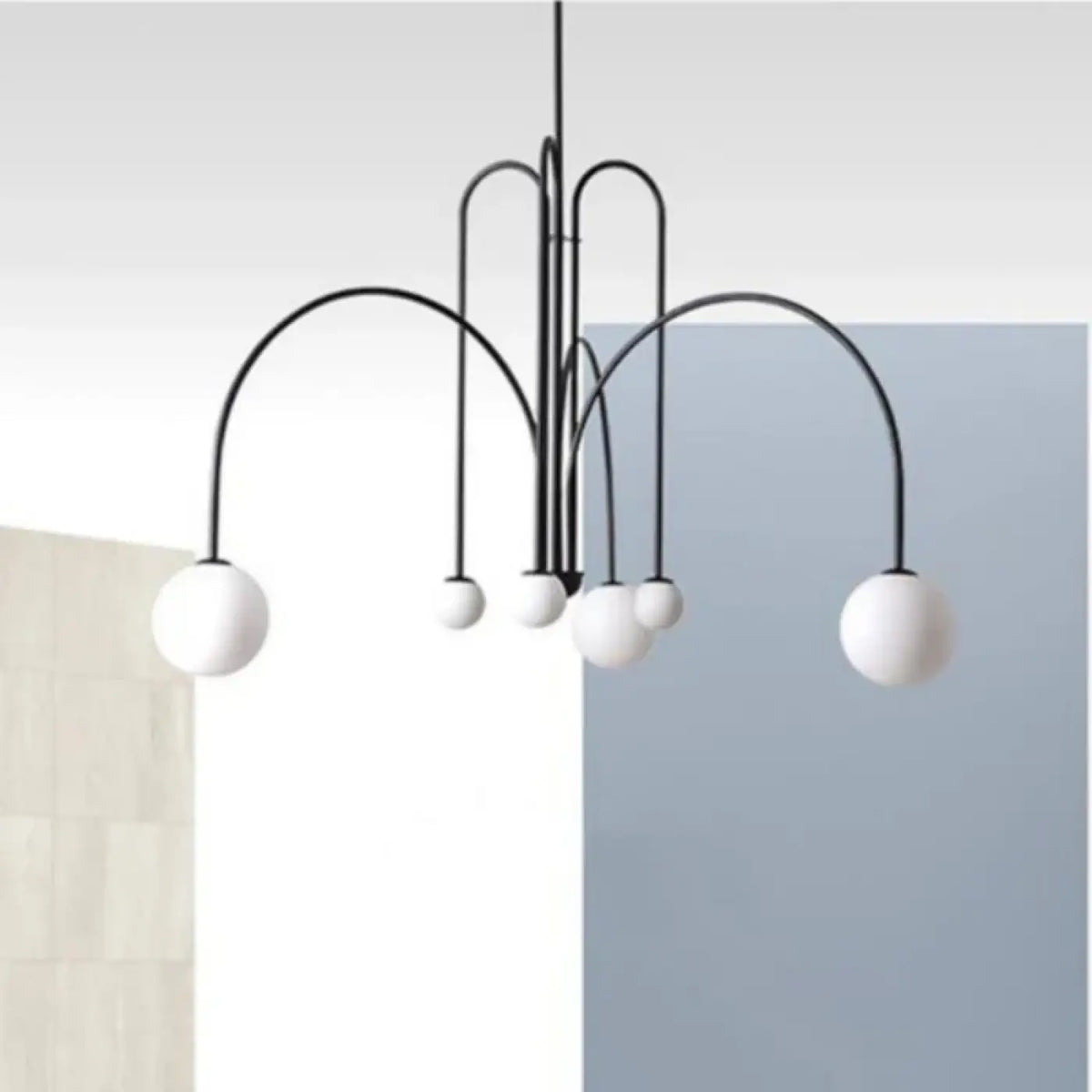 Suspension colorée pour salon, noir, rouge ou doré, noir