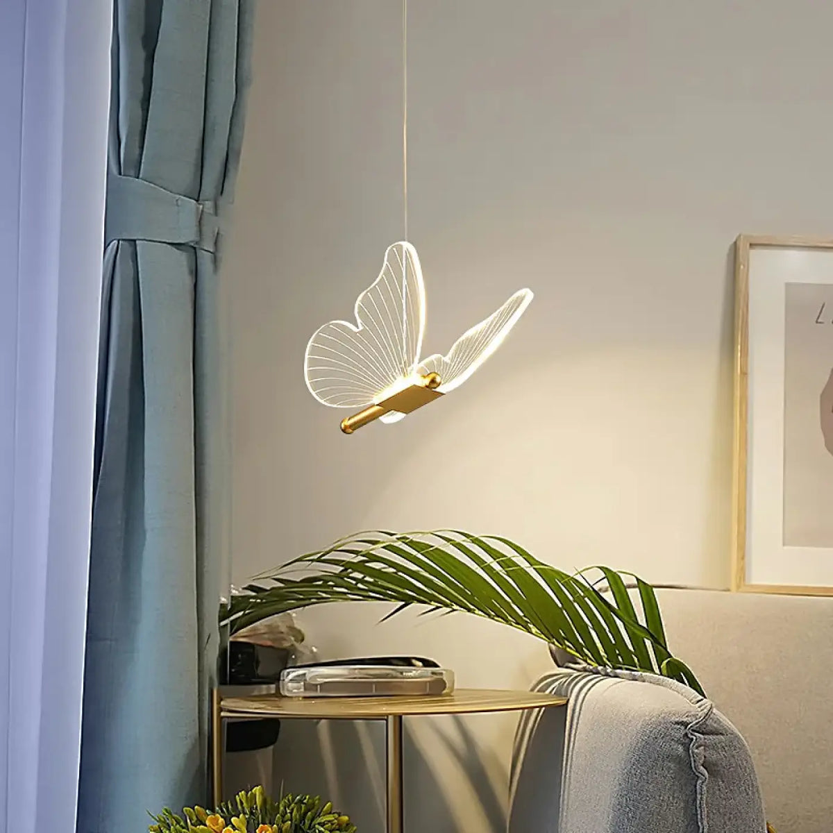 Suspension LED papillon pour chambre, simple ou double