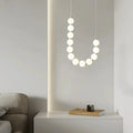 Suspension en perles blanches, tailles S et M, blanc chaud ou froid