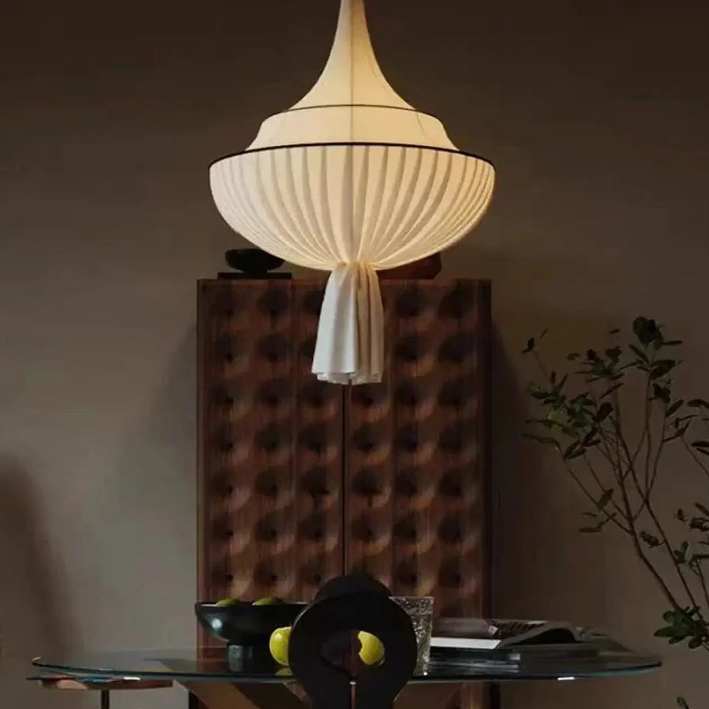 Suspension lanterne plissée, tailles S ou M