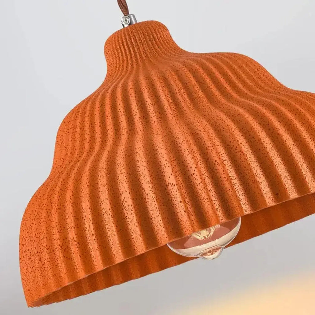 Suspension plissée terracotta ou grise