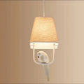 Suspension rectangulaire en tissu avec un à quatre oiseaux