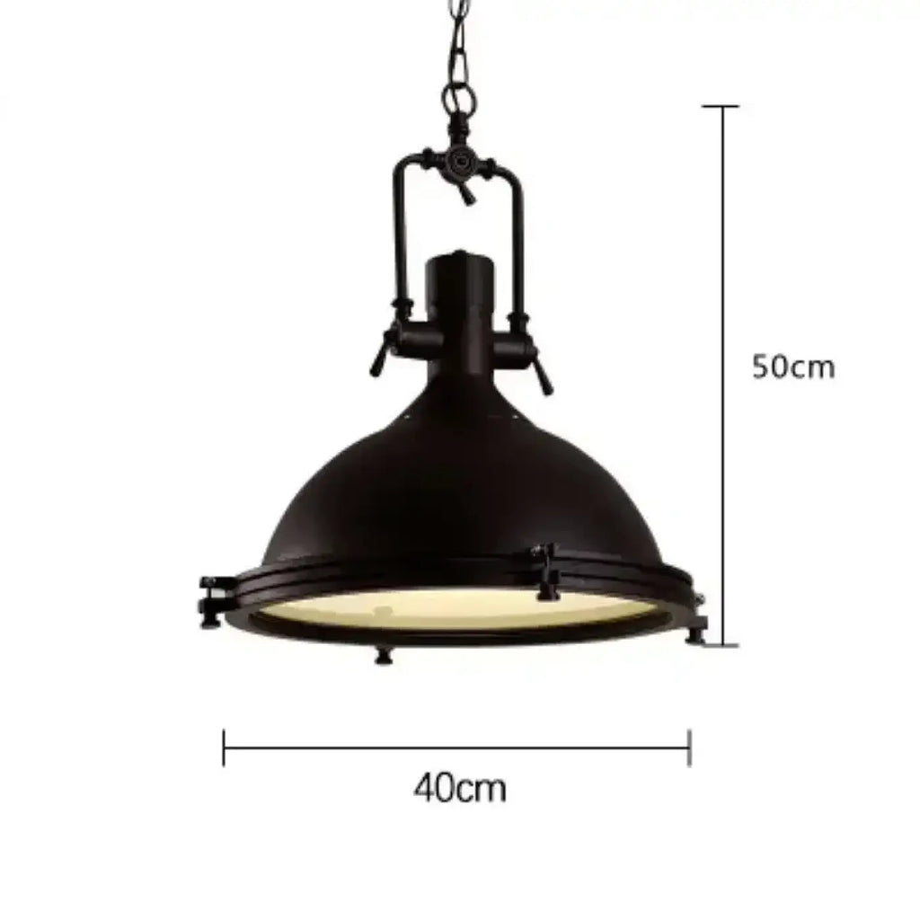 Suspension rétro industrielle, noir, doré, chrome ou bronze