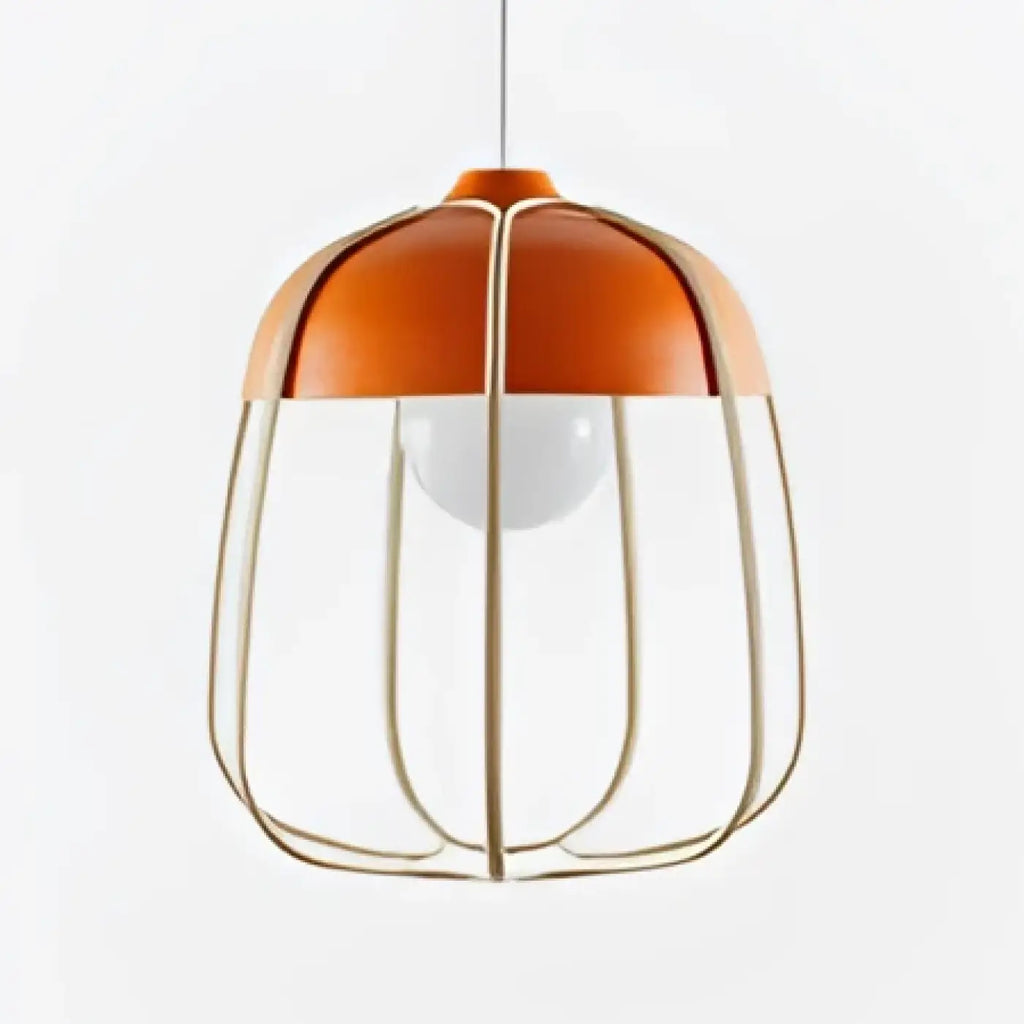 Suspension rétro bicolore, trois associations de couleurs, orange et blanc