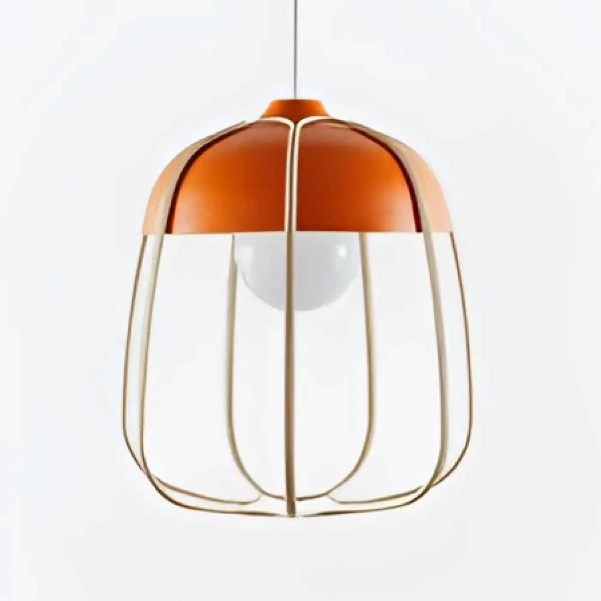 Suspension rétro bicolore, trois associations de couleurs, orange et blanc