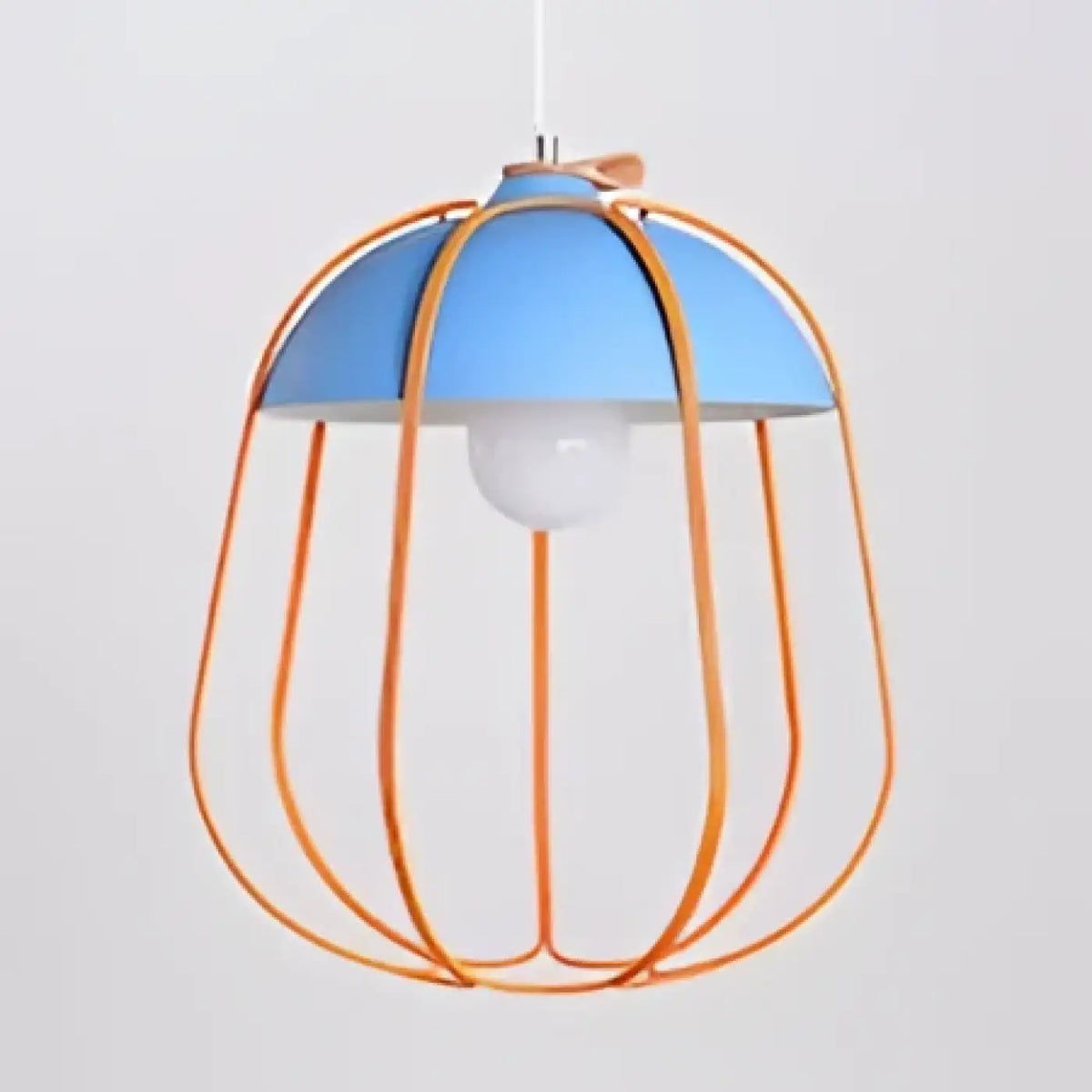 Suspension rétro bicolore, trois associations de couleurs, bleu et orange