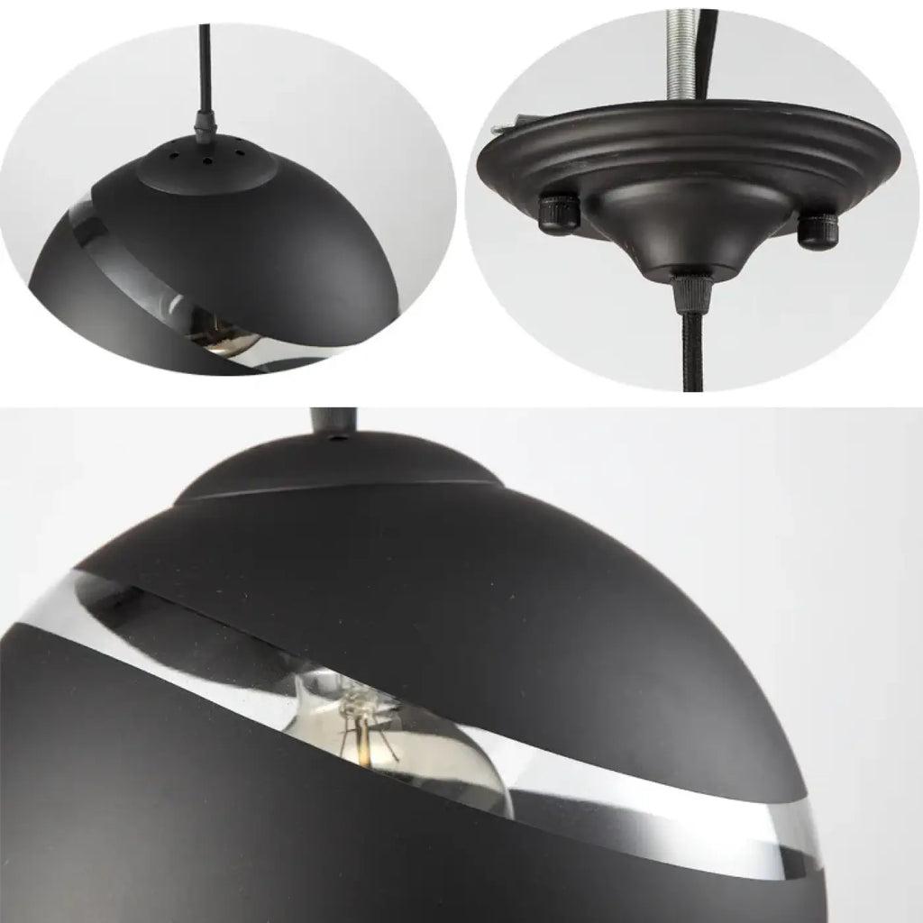 Suspension ronde, noire ou blanche