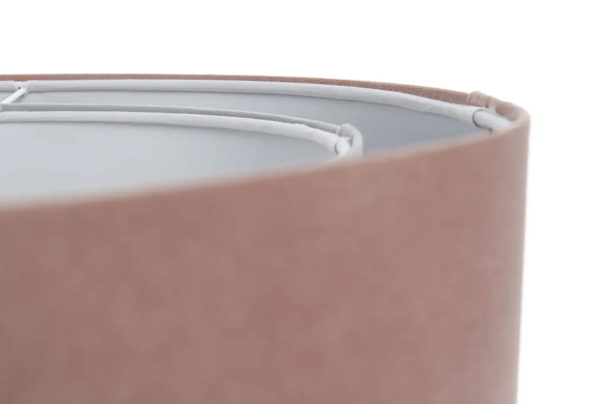 Suspension en tissu rose et gris, abat-jour à plusieurs niveaux