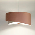 Suspension torsadée effet velours rose pâle, intérieur clair