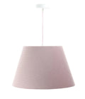 Suspension cloche en tissu effet velours vieux rose