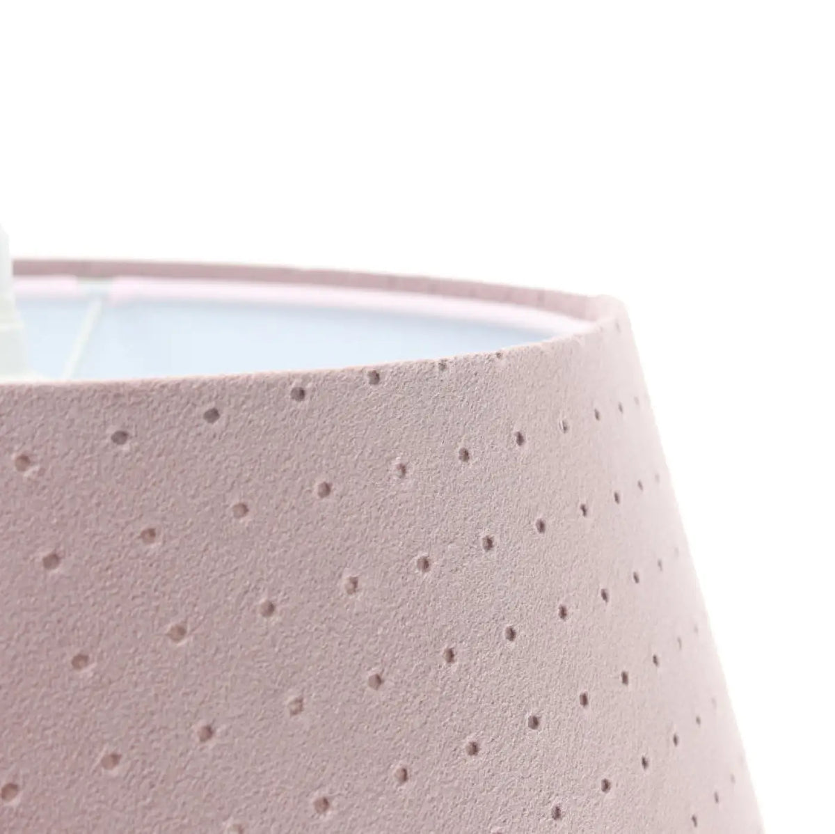 Suspension cloche en tissu effet velours vieux rose