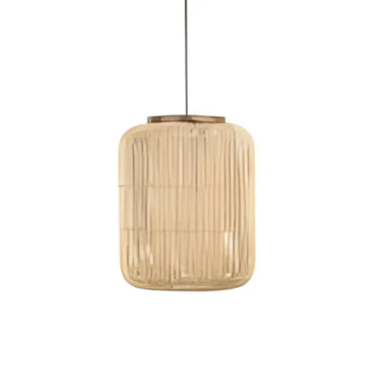 Suspension en rotin tissé bohème, noir ou beige, tailles S à L, beige